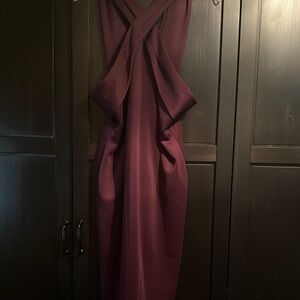 Calvin Klein Deep Purple Backless Dress